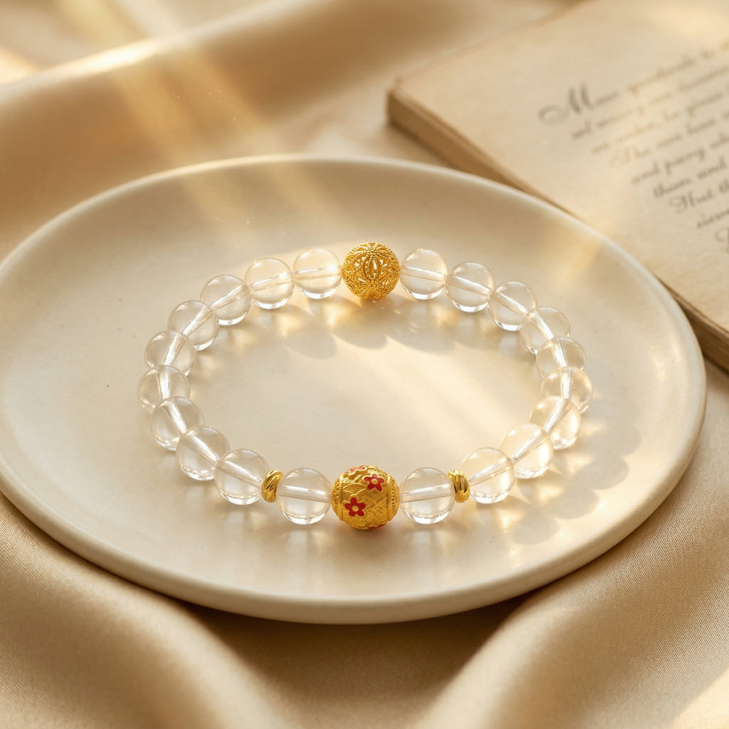 011 3-Layer Rose Quartz Wrap Bracelet with Lotus Charm, Natural Pink Crystal Beads for Self-Love & Romance, Multi-Row Healing Stone Bracelet