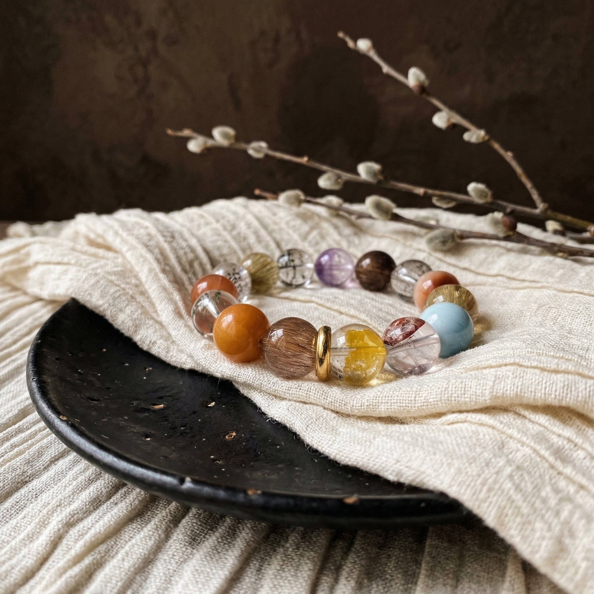 Z007 Radiant Gemstone Bracelet ✨ Effortless Sophistication for Coffee Dates & Meetings - Vibrant Positive Aura Jewelry