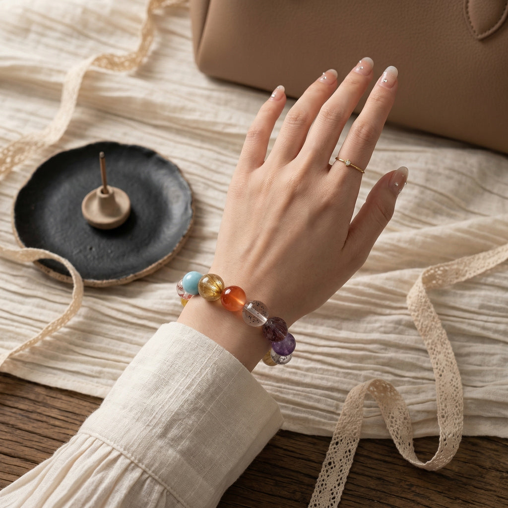 Z007 Radiant Gemstone Bracelet ✨ Effortless Sophistication for Coffee Dates & Meetings - Vibrant Positive Aura Jewelry