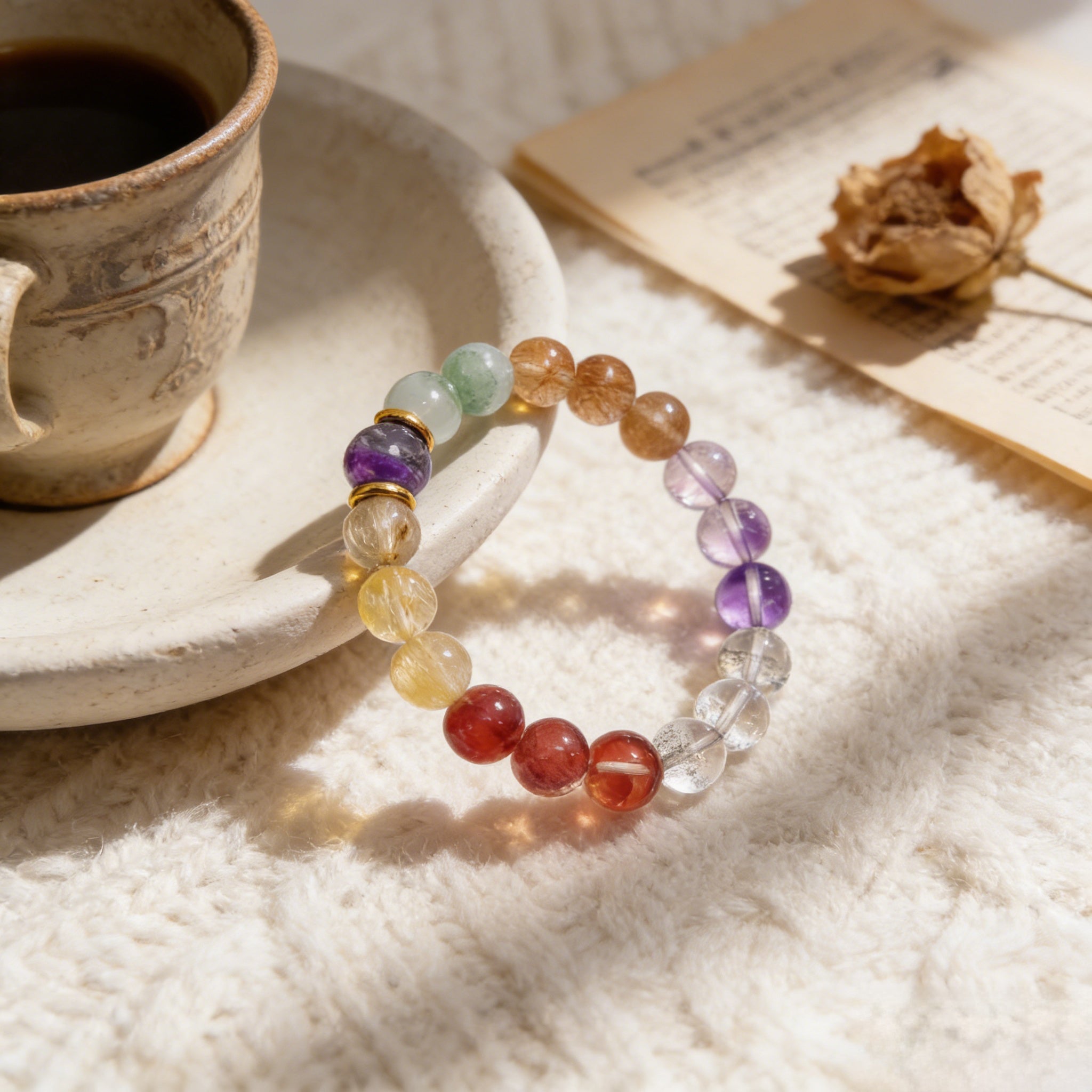 Z009 Golden Hour Glow Gemstone Bracelet ✨ Effortless Sophistication for Daily Wear - Your Personal Success Anchor for Manifesting Joy