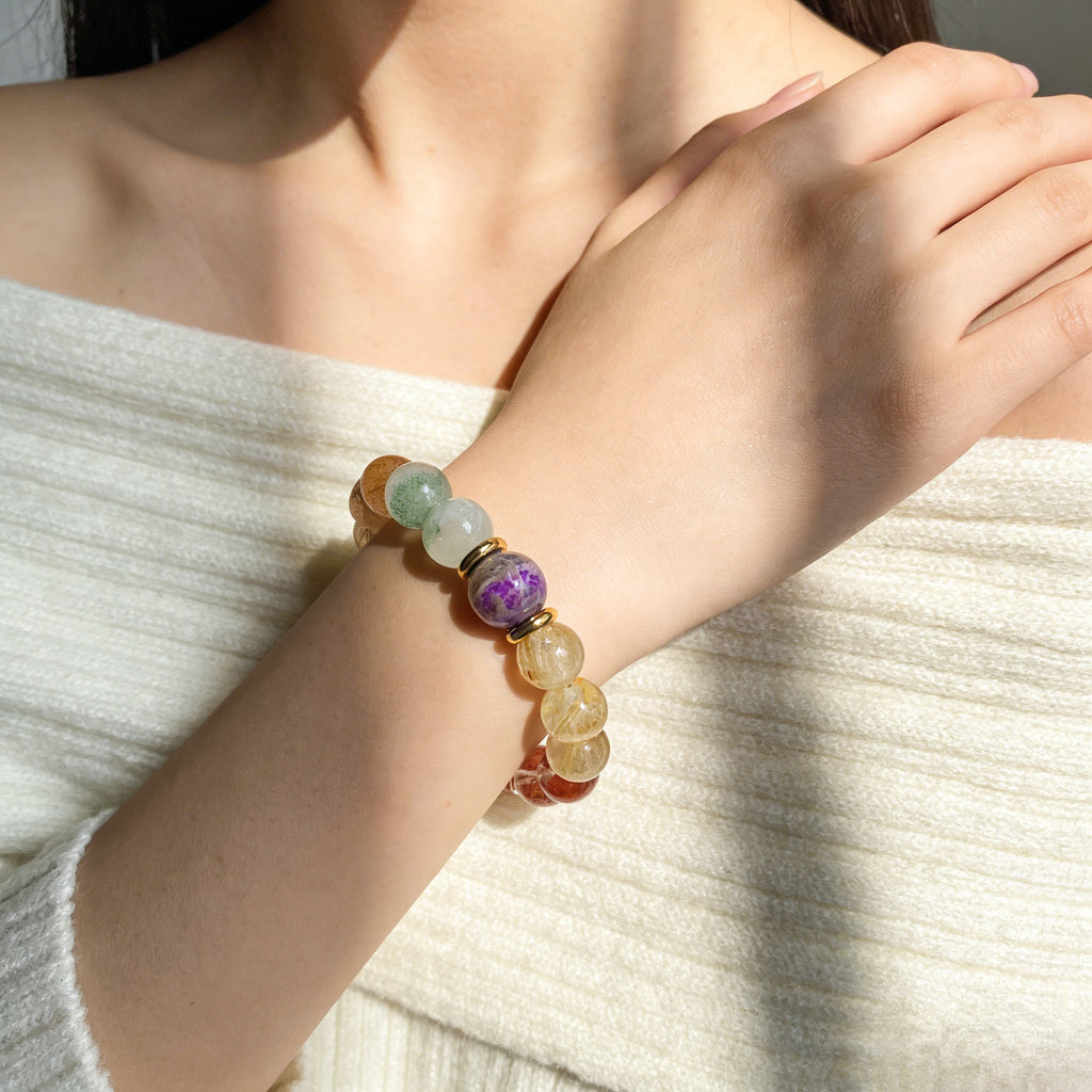 Z009 Golden Hour Glow Gemstone Bracelet ✨ Effortless Sophistication for Daily Wear - Your Personal Success Anchor for Manifesting Joy