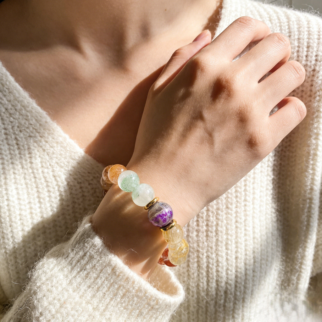 Z009 Golden Hour Glow Gemstone Bracelet ✨ Effortless Sophistication for Daily Wear - Your Personal Success Anchor for Manifesting Joy