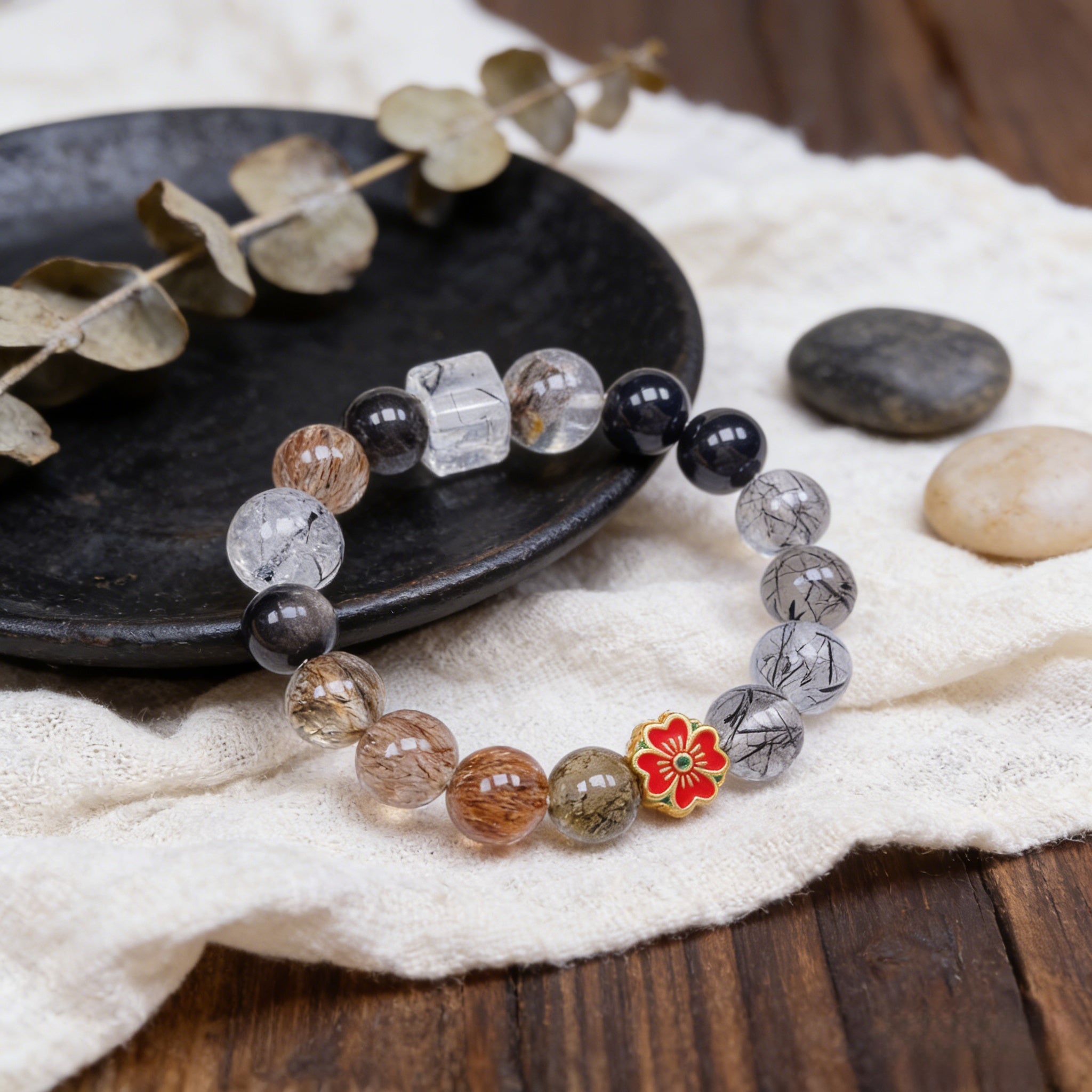 039 "Quiet Luxury" Citrine Crystal Bracelet ✨ French Vintage Aesthetic for Wealth & Abundance - Dainty Spiritual Manifestation Jewelry
