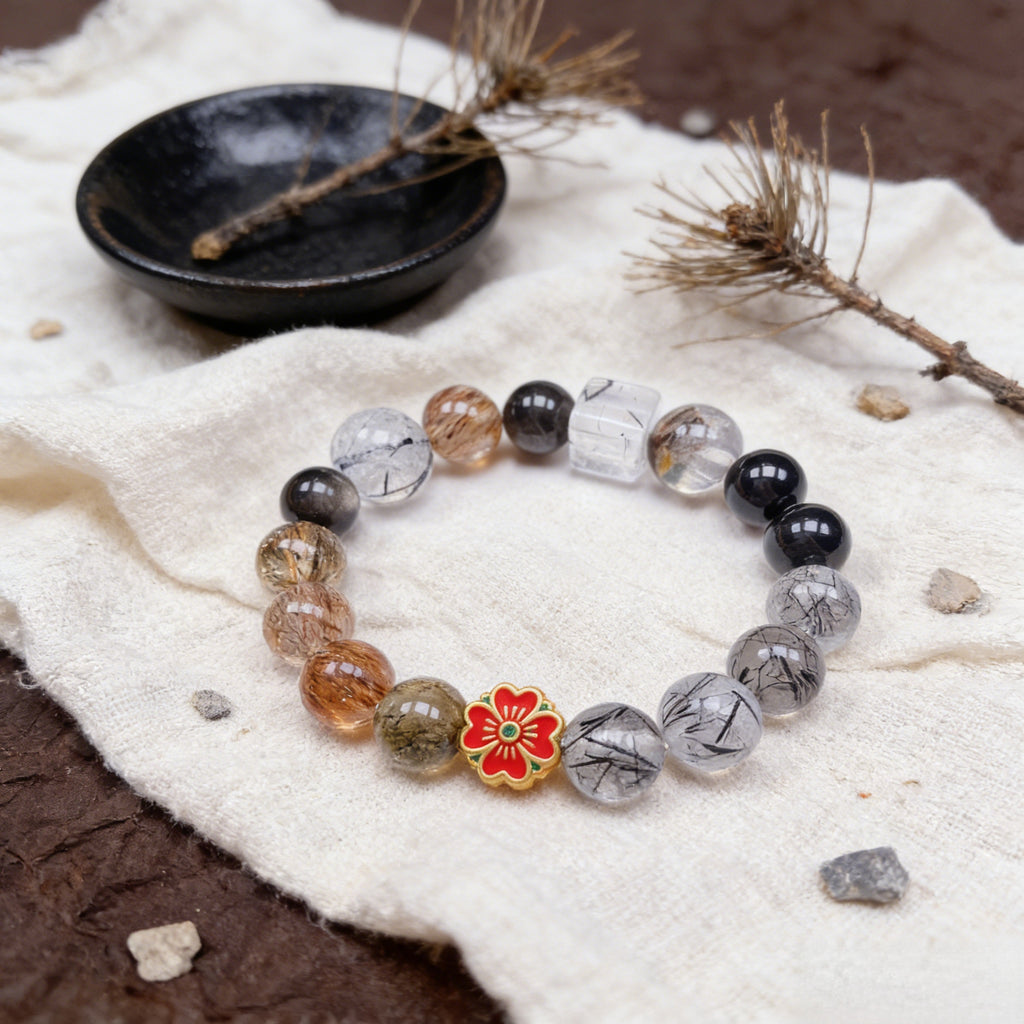039 "Quiet Luxury" Citrine Crystal Bracelet ✨ French Vintage Aesthetic for Wealth & Abundance - Dainty Spiritual Manifestation Jewelry