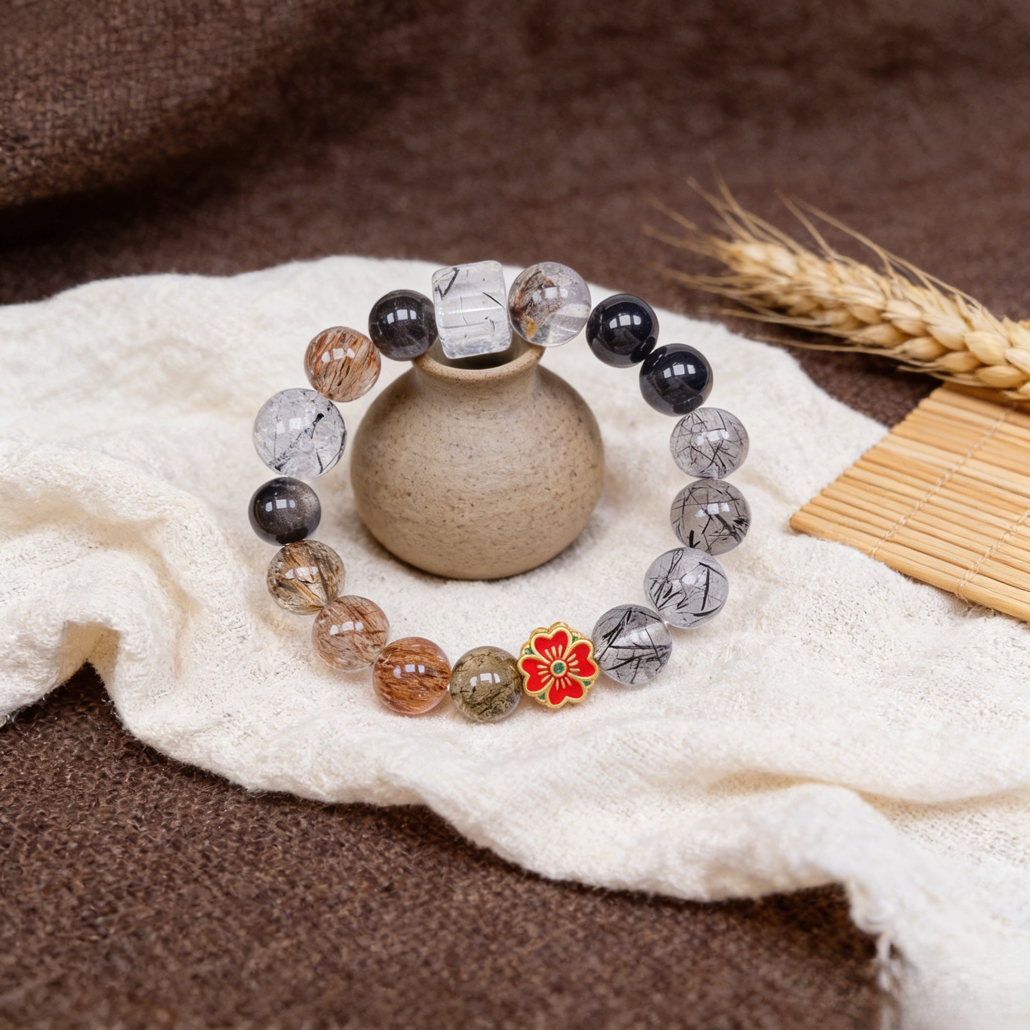 039 "Quiet Luxury" Citrine Crystal Bracelet ✨ French Vintage Aesthetic for Wealth & Abundance - Dainty Spiritual Manifestation Jewelry