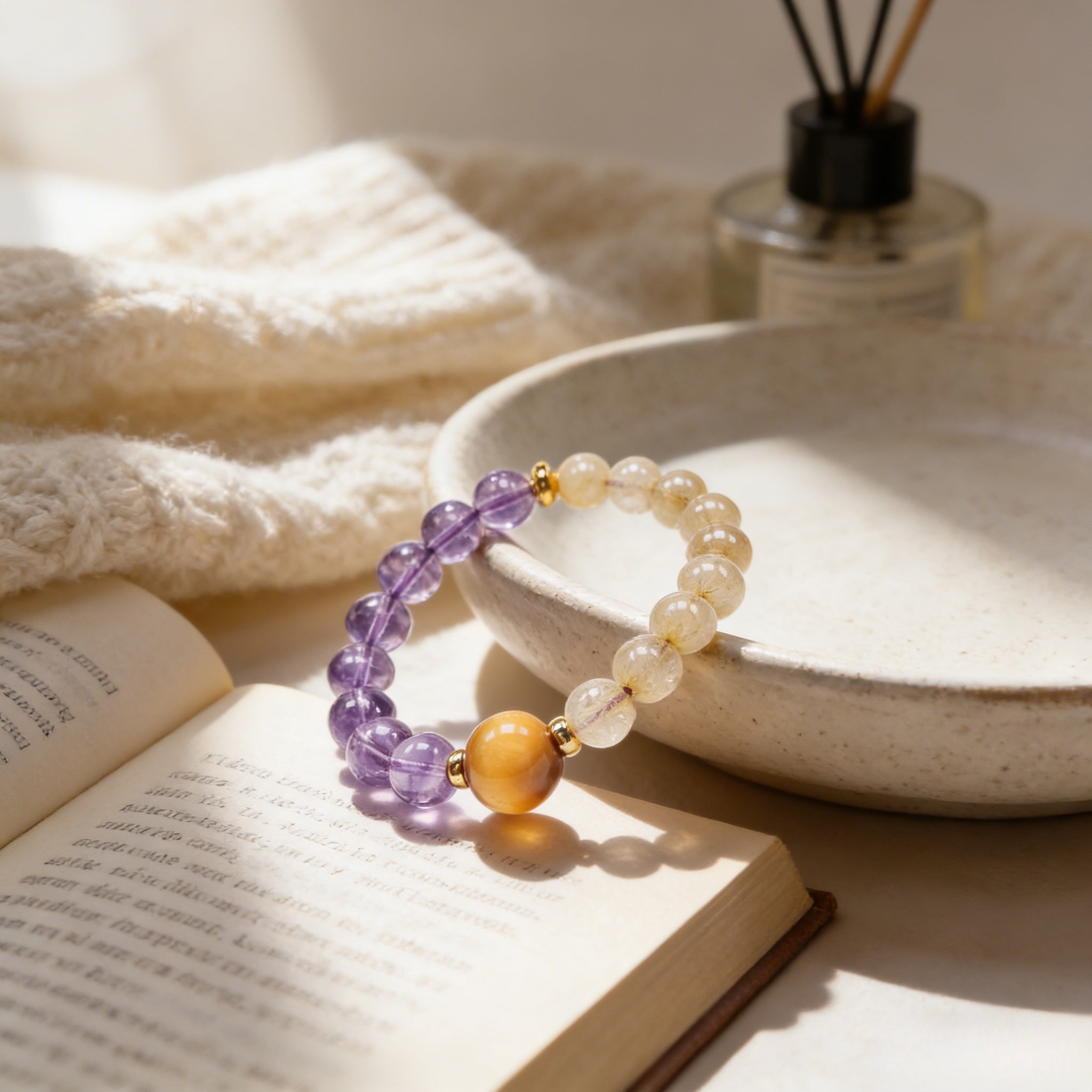 050 Natural Gemstone Wrap Bracelet ✨ Sophisticated Multi-Strand Jewelry for Positivity & Joy - Elegant Daily Spiritual Talisman