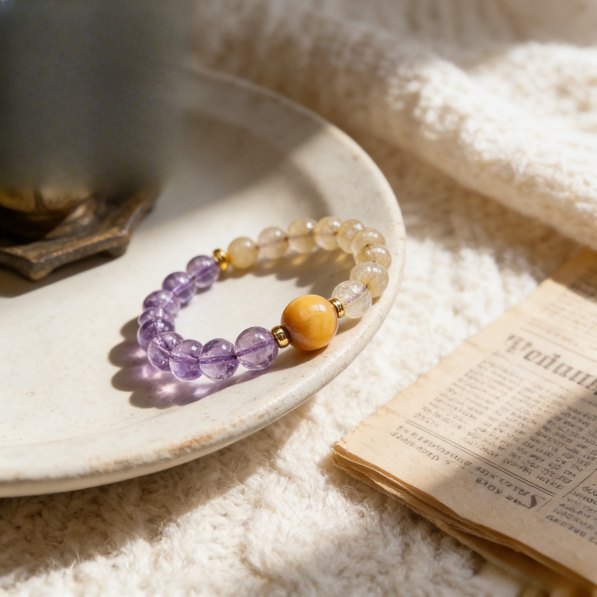 050 Natural Gemstone Wrap Bracelet ✨ Sophisticated Multi-Strand Jewelry for Positivity & Joy - Elegant Daily Spiritual Talisman