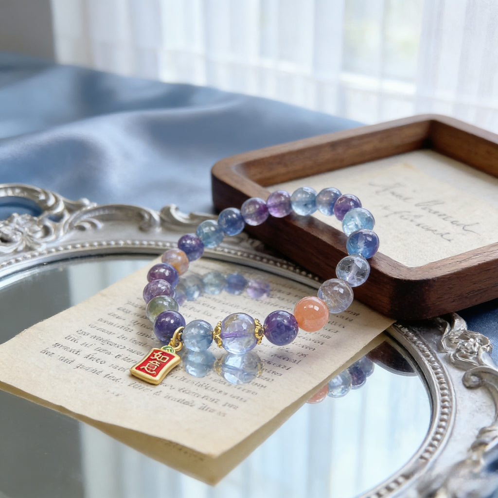 048 Natural Gemstone Wrap Bracelet ✨ Sophisticated Multi-Strand Jewelry for Positivity & Joy - Elegant Daily Spiritual Talisman