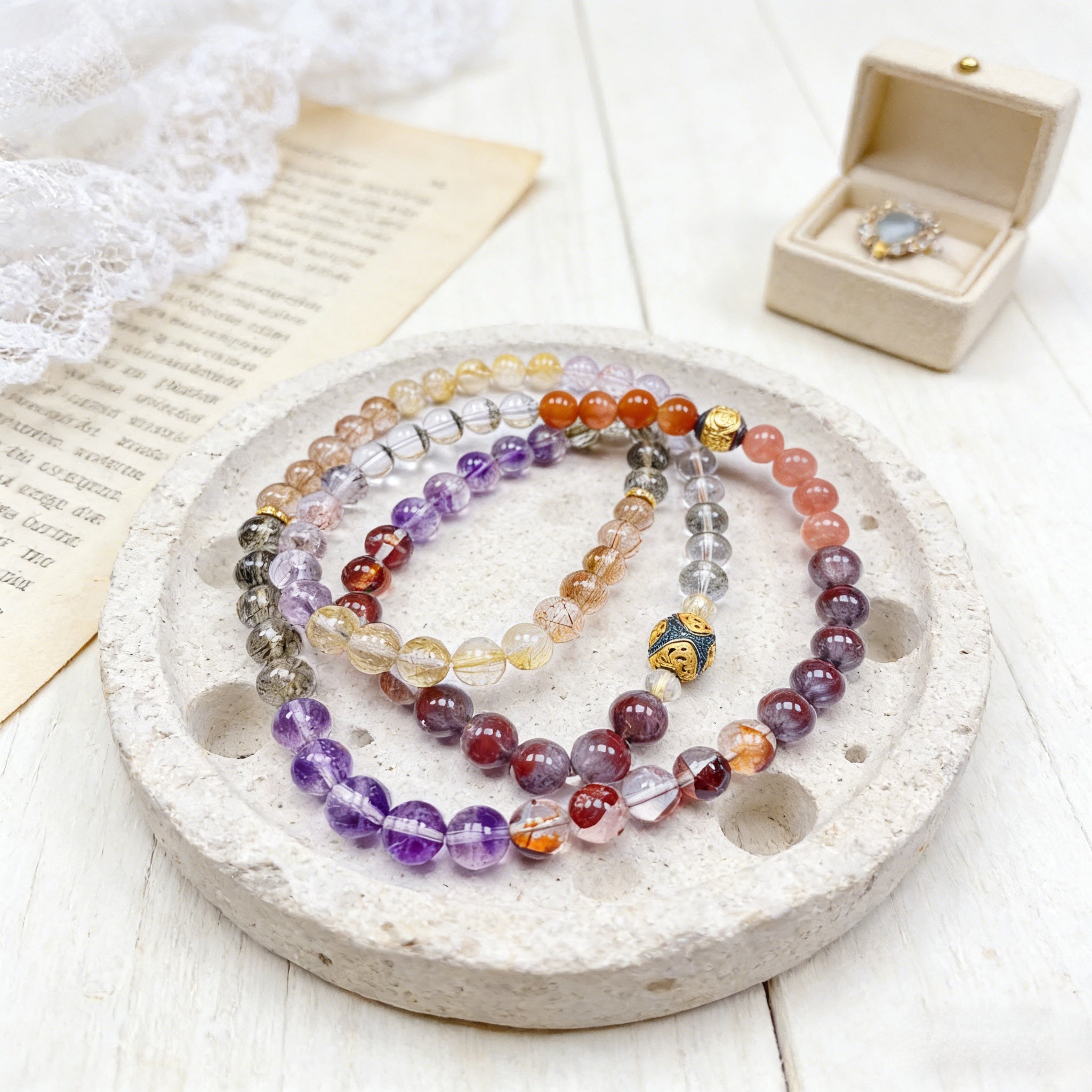 Z010 High-Clarity Gemstone Bracelet ✨ Effortless Glow for Daily Wear - Your Personal Success Anchor for Manifesting Joy & Wealth