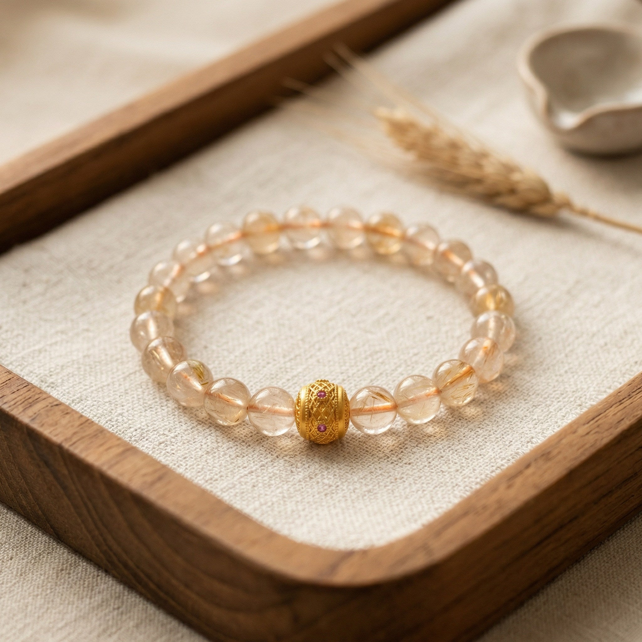 019 The "Focus Stone" Bracelet: Amethyst & Clear Quartz for Anxiety Relief - Master Healer Manifestation Jewelry - Spiritual Gift