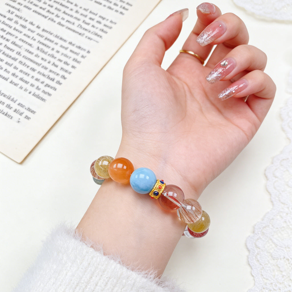 Z006 Radiant Gemstone Bracelet ✨ Effortless Sophistication for Coffee Dates & Meetings - Vibrant Positive Aura Jewelry