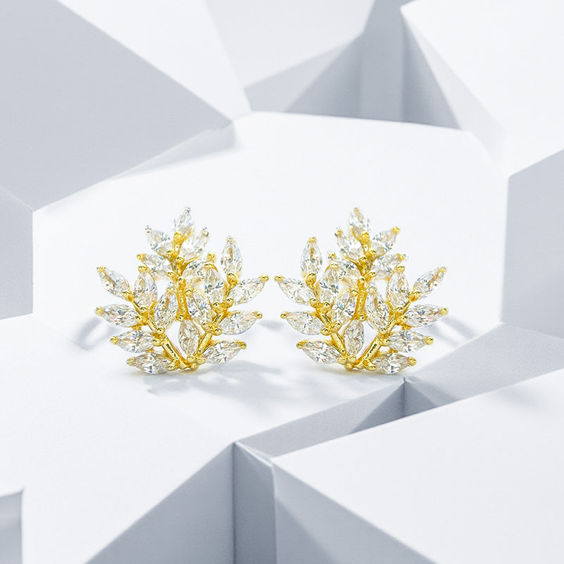 Fashion Jewelry Artificial Crystal Bow Shaped Earrings For Lady