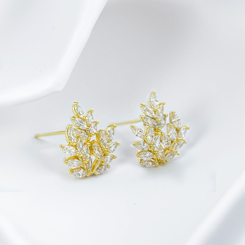 Fashion Jewelry Artificial Crystal Bow Shaped Earrings For Lady