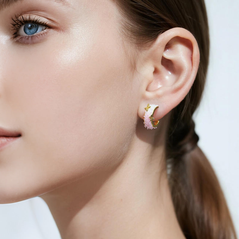 Jewelry Artificial Gemstone Butterfly Earrings Engagement Gift