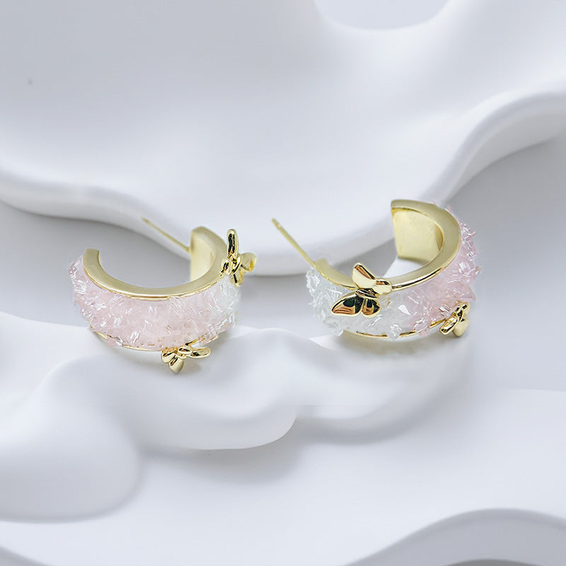 Jewelry Artificial Gemstone Butterfly Earrings Engagement Gift