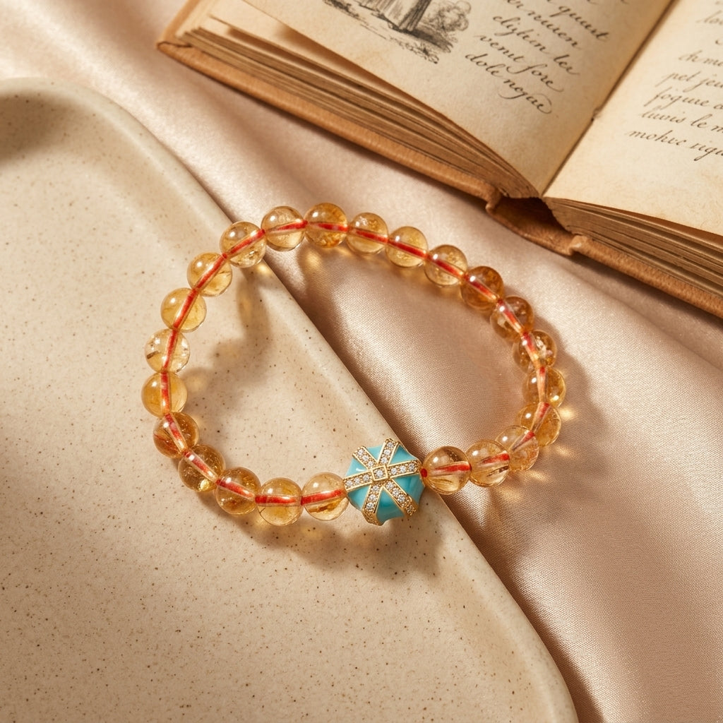018 Double Layer Clear Quartz Wrap Bracelet with Gold Lucky Charm, Aesthetic Stackable Crystal Jewelry for Purity & Good Luck, Spiritual Protection