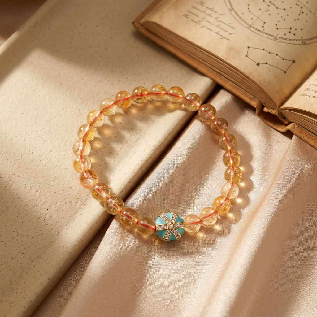 018 Double Layer Clear Quartz Wrap Bracelet with Gold Lucky Charm, Aesthetic Stackable Crystal Jewelry for Purity & Good Luck, Spiritual Protection