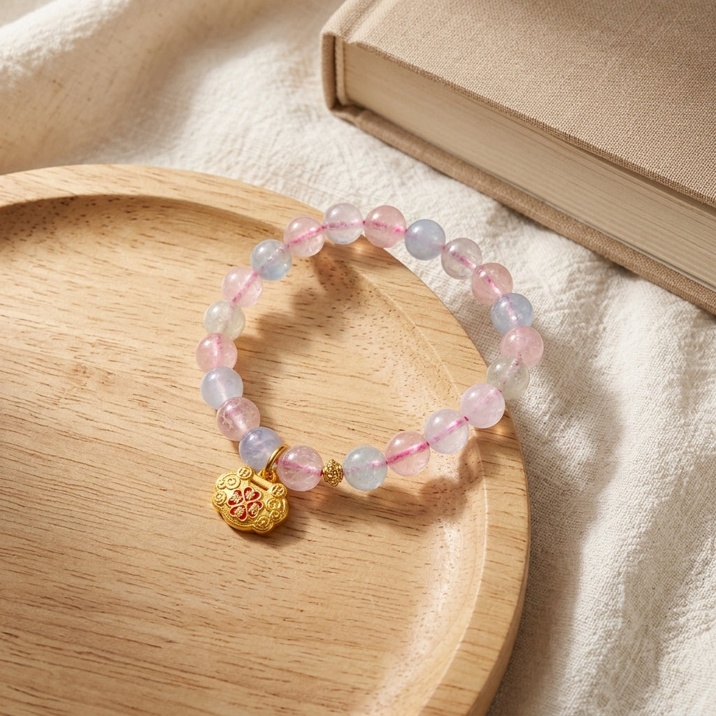 036 The "Lucky Ruyi" Crystal Bracelet ✨ Traditional Zen Style Jewelry for Inner Peace & Success - Minimalist Spiritual Accessory