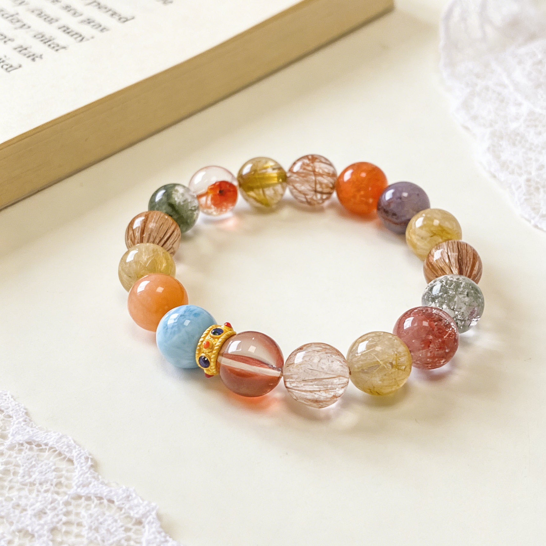 Z006 Radiant Gemstone Bracelet ✨ Effortless Sophistication for Coffee Dates & Meetings - Vibrant Positive Aura Jewelry