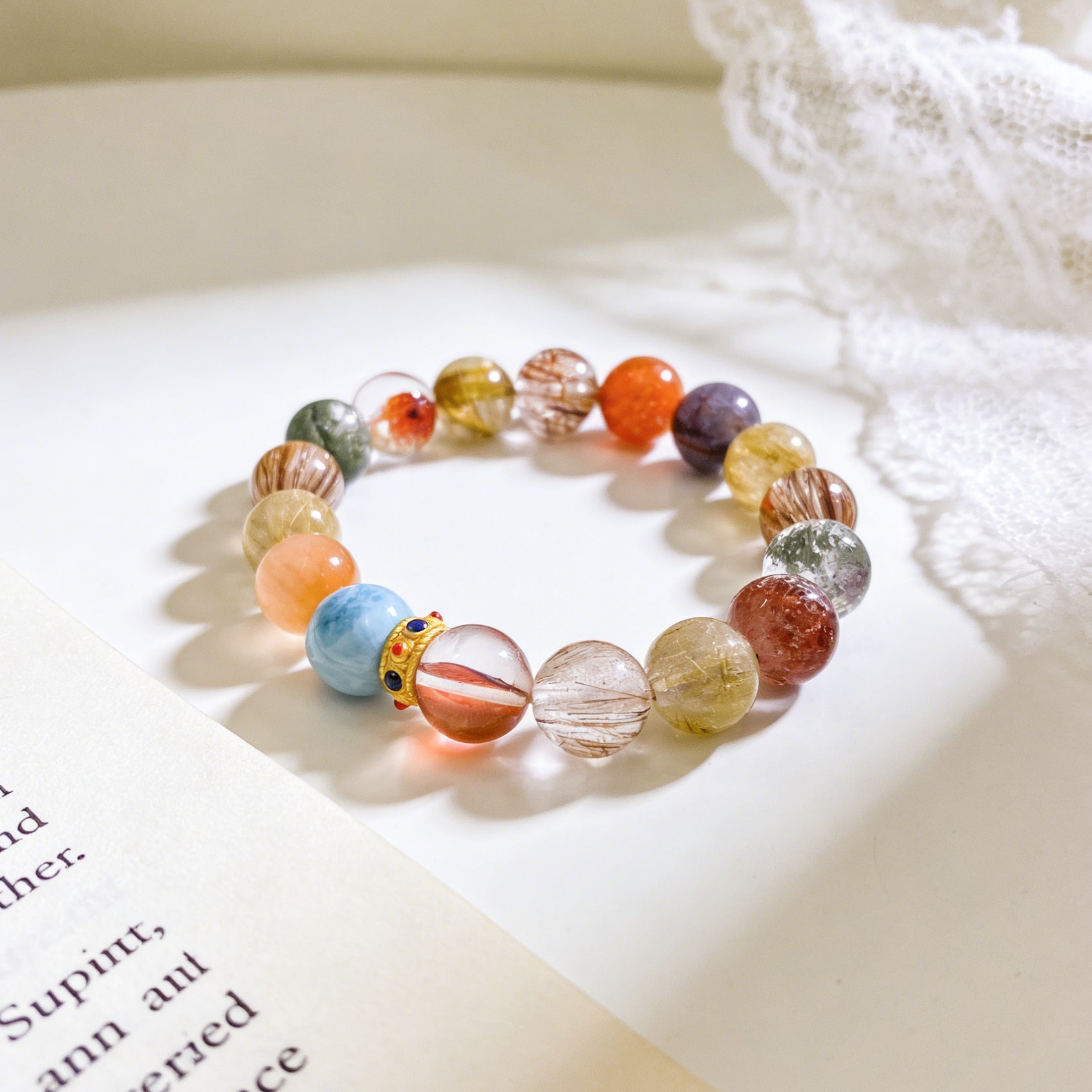 Z006 Radiant Gemstone Bracelet ✨ Effortless Sophistication for Coffee Dates & Meetings - Vibrant Positive Aura Jewelry