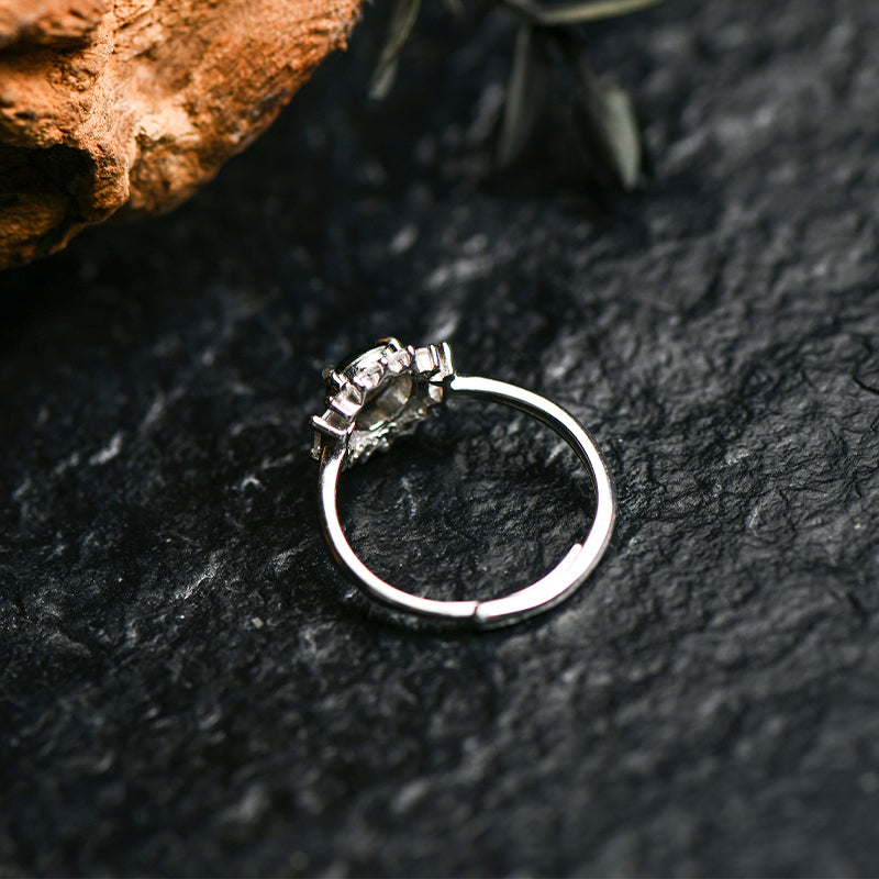 Elegant Jadeite Ring with Diamond Accents | Luxury Green Gemstone Jewelry