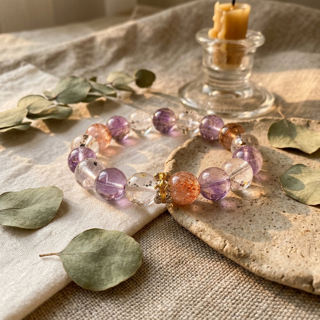 Z018 "Abundance" Natural Citrine Bracelet ✨ French Vintage Aesthetic for Wealth & Success - Sophisticated Manifestation Jewelry