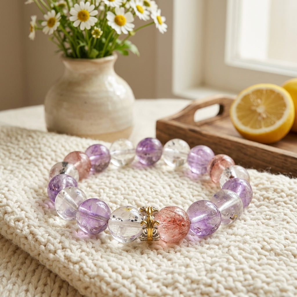 Z018 "Abundance" Natural Citrine Bracelet ✨ French Vintage Aesthetic for Wealth & Success - Sophisticated Manifestation Jewelry
