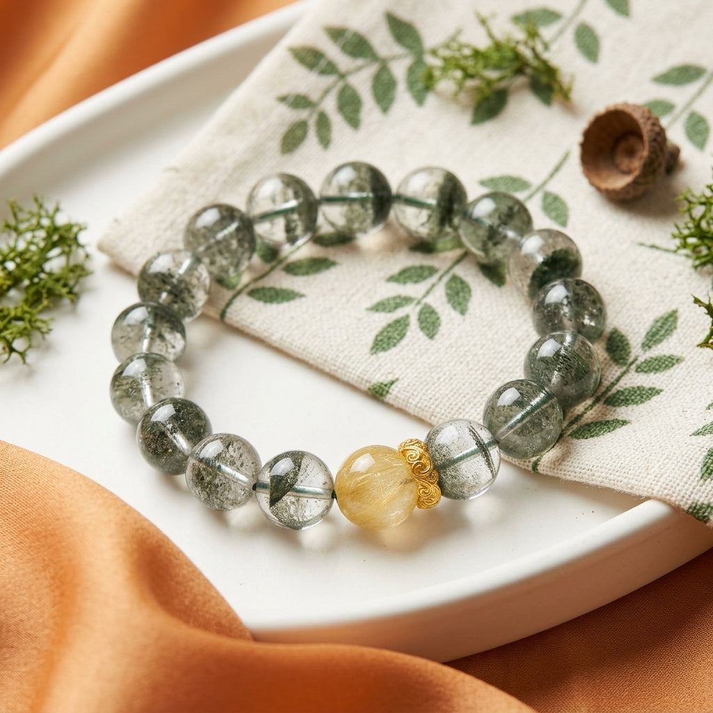 Z019 Elegant Gemstone Wrap Bracelet ✨ Hand-Selected Crystals for Positivity & Joy - Clean Girl Aesthetic Daily Accessory