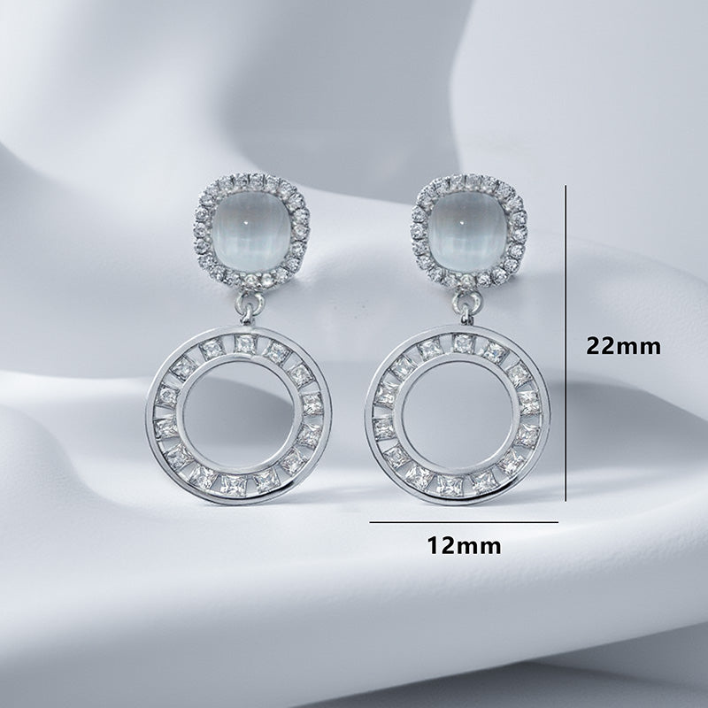 Women Artificial Gemstone Earrings