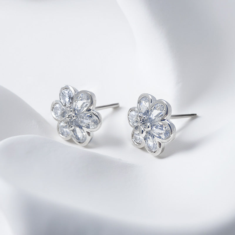 Jewelry Artificial Gemstone Flowers Earrings