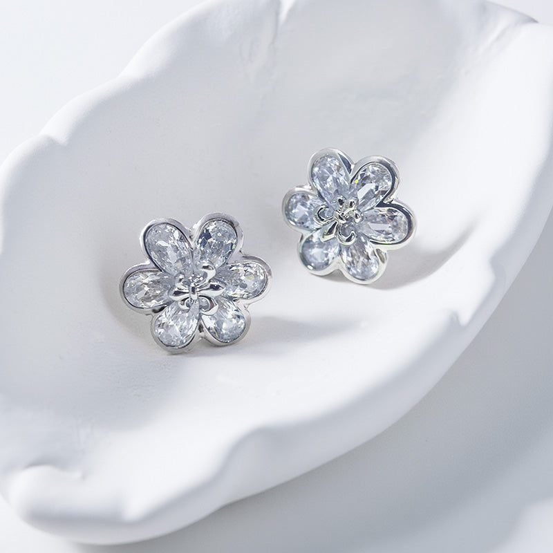 Jewelry Artificial Gemstone Flowers Earrings