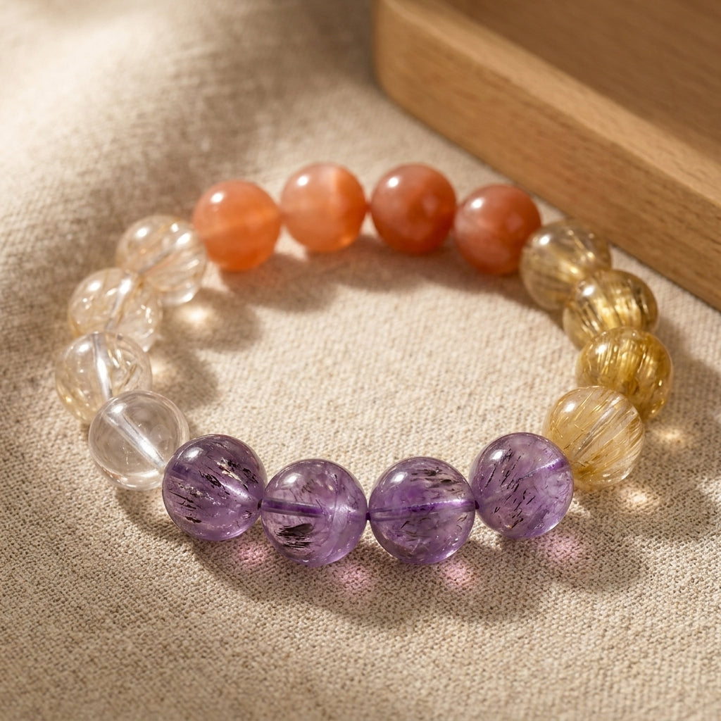 Z013 Radiant Gemstone Bracelet ✨ Effortless Sophistication for Coffee Dates & Professional Wear - Hand-Crafted Old Money Style