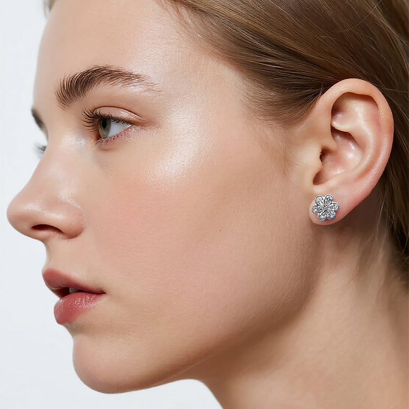 Jewelry Artificial Gemstone Flowers Earrings