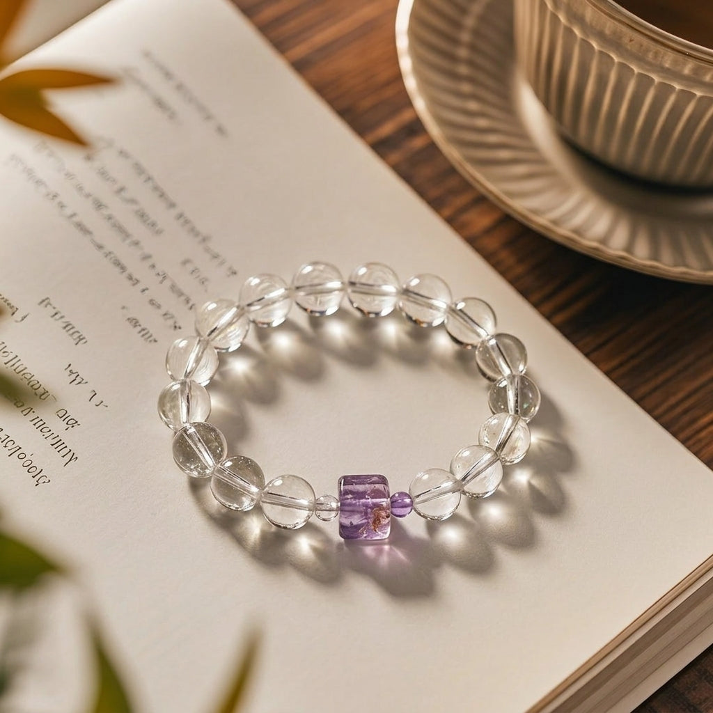 008 The "Love Magnet" Rose Quartz Bracelet ✨ Elegant Pink Crystal Jewelry for Clean Girl Aesthetic - Manifesting Soulmate & Inner Peace - Natural Gemstone Gift