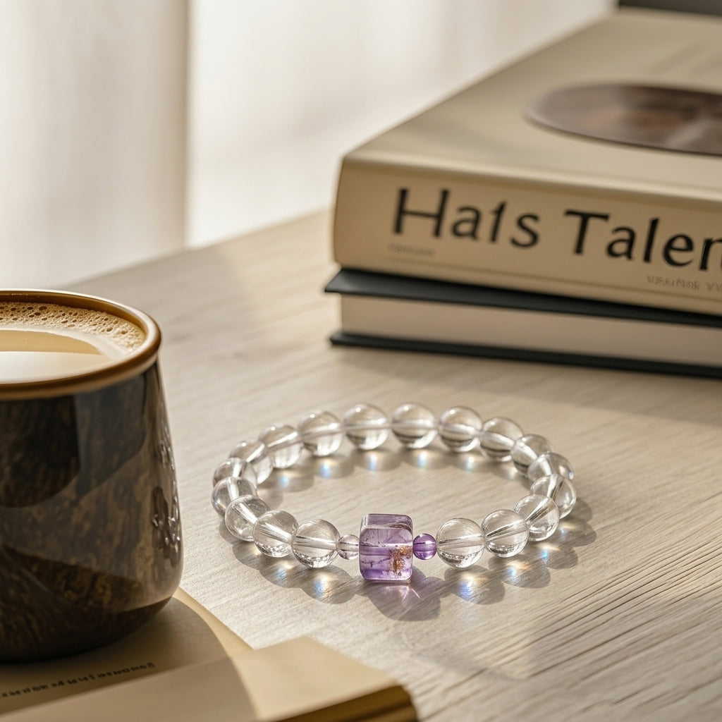 008 The "Love Magnet" Rose Quartz Bracelet ✨ Elegant Pink Crystal Jewelry for Clean Girl Aesthetic - Manifesting Soulmate & Inner Peace - Natural Gemstone Gift