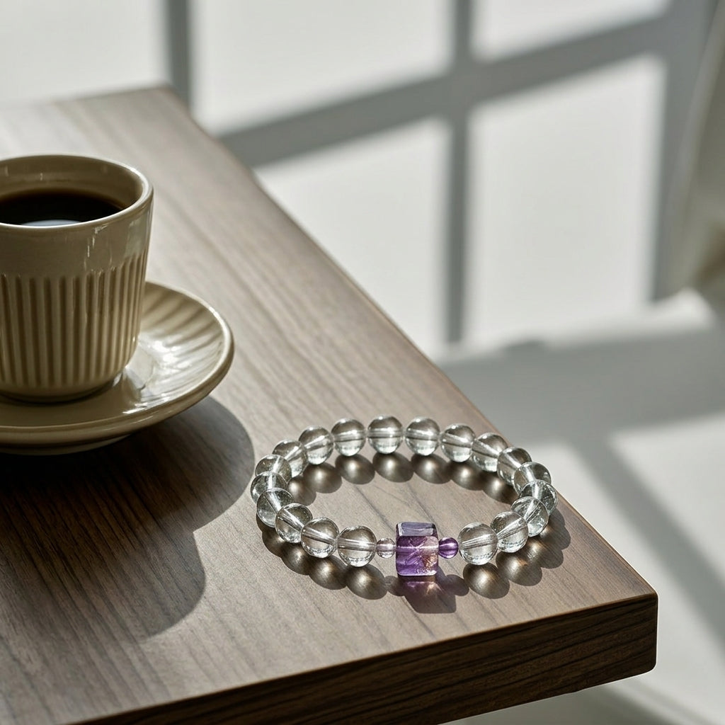008 The "Love Magnet" Rose Quartz Bracelet ✨ Elegant Pink Crystal Jewelry for Clean Girl Aesthetic - Manifesting Soulmate & Inner Peace - Natural Gemstone Gift